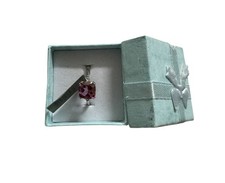 GENUINE 2.17 Cts PINK SAPPHIRE & DIAMOND RING 10K WHITE GOLD - Free Certificate picture