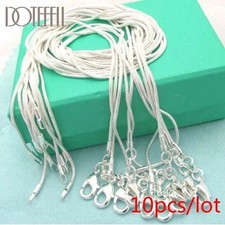 10pc Wholesale 925 Sterling Silver Necklace 1.2 mm Snake Chain Link Bulk Lot picture