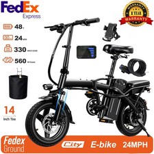 14 Inch Folding Electric Bikefor Adults And Teens,500W Motor, 16-24MPH Max Speed picture