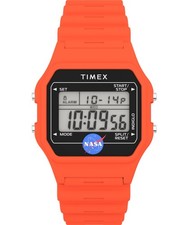 Mens Wristwatch TIMEX NASA Artemis TW2Y13300 Silicone Orange Chrono Alarm picture