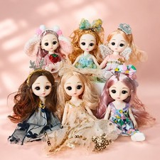 6PCS 6In Little Girl Small Princess Miniature Dolls Little Girl for 3+Year Old picture