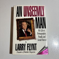 Signed Book An Unseemly Man Larry Flynt Autobiography Autograph Hustler Film picture
