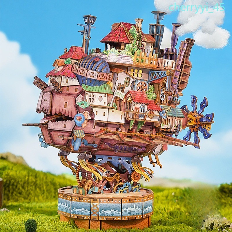 Howl's Moving Castle Wandering Castle Wooden 3D Puzzle DIY Assembly Model Gift Howl's Moving Castle Wandering Castle Wooden 3D Puzzle DIY Assembly Model Gift