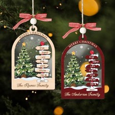 Custom Family Ornaments, Personalized Family Name Ornament 2025, Christmas Tree picture