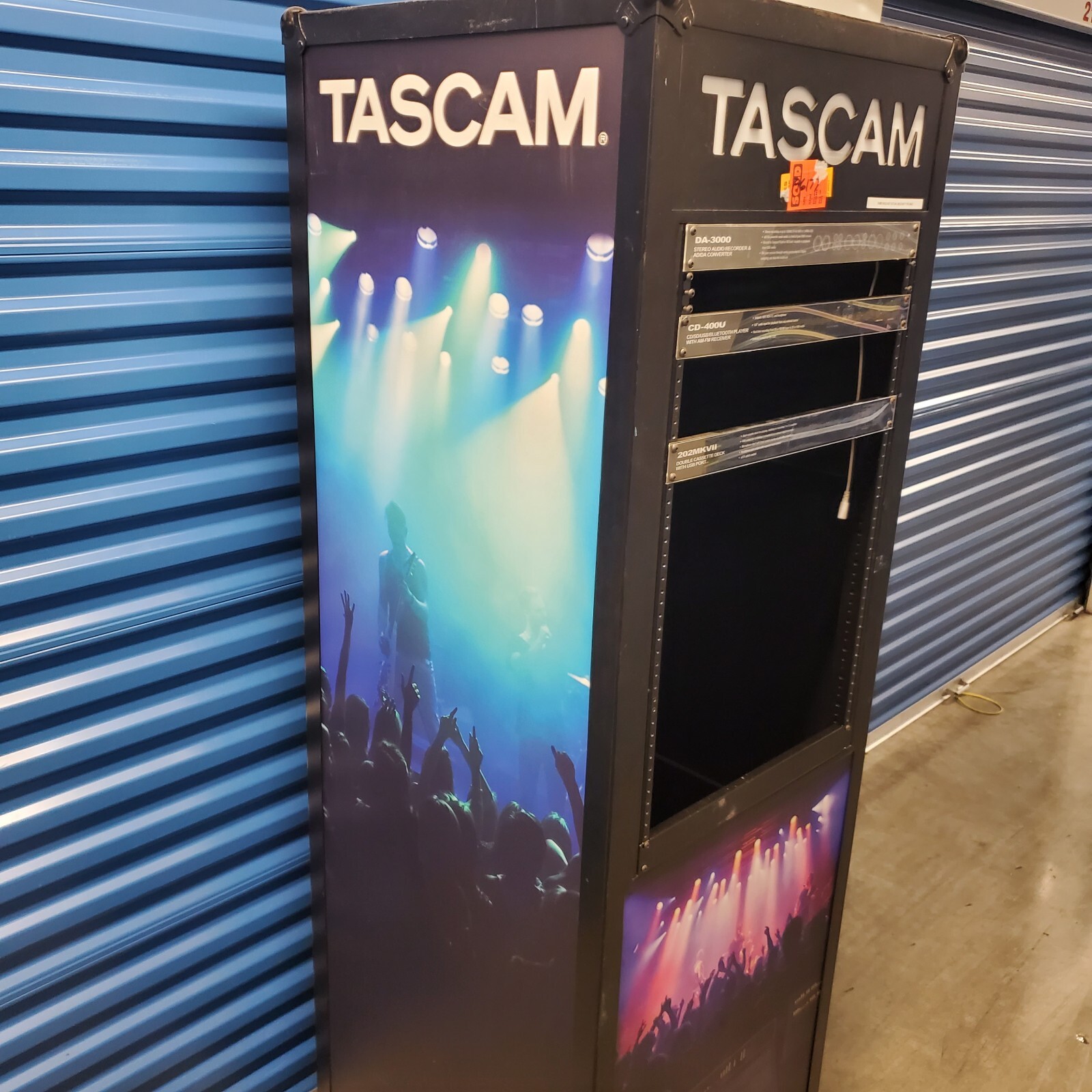 Tascam Music Equipment Rack Store Display DJ Travel Cart Rolling Storage 