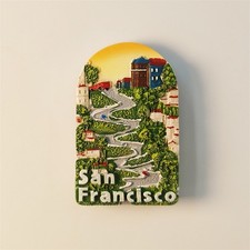 USA United States San Francisco Tourist Souvenir 3D Resin Fridge Magnet Craft picture