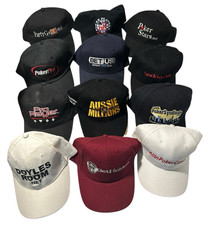 Lot of (12) Poker Casino Hats Assorted Brands Sites No Duplicates Doyle Stars picture