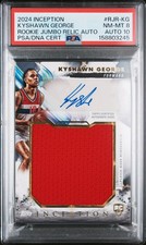 🔥 PSA 8 Auto 10 2024 Inception Kyshawn George RJR-KG RC Jumbo Relic POP/1 picture