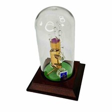 MAYFLOWER GLASS Glass Dome over Glass Golf Bag and Clubs Artistic Glassware picture