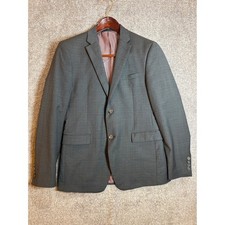 Original Penguin Men's Gray Plaid Wool Blend Blazer Sport Coat Size 38R picture