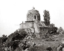 Srinagar Kashmir Temple Takht-e-Sulieman Hill Ruins India Vtg. Photo 19thC. picture