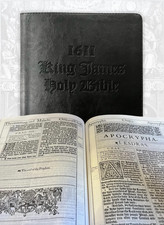 Original 1st Edition 1611 KJB Facsimile w/ Apocrypha & artwork -Blackletter font picture