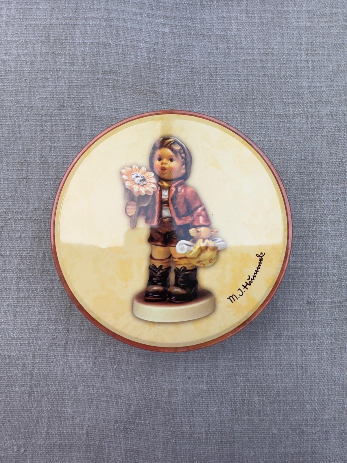 Goebel M.I. Hummel Sunflowers My Love Hum 902 Figurine Tin As Is Boxed Decor Goebel M.I. Hummel Sunflowers My Love Hum 902 Figurine Tin As Is Boxed Decor