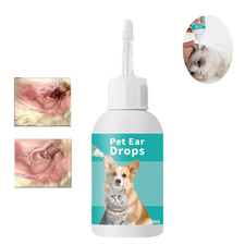 Cat Dog Ear Cleaner Pet Ear Oil Softens The Ear Canal Removes Wax Dirt & Odor picture