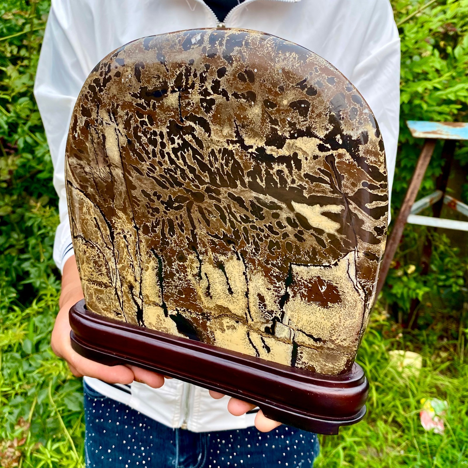 8LB Natural Chinese tree shaped limestone image, stone made rural ornaments 8LB Natural Chinese tree shaped limestone image, stone made rural ornaments
