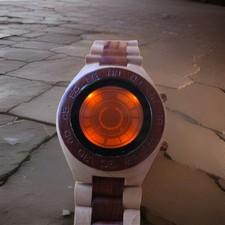 Tokyoflash Kisai Rogue SR2 RARE WATCH 7.25" WRIST  Wooden  picture