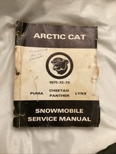Article Cat Snowmobile Service Manual 1971-72-73 Puma Lynx Cheetah Panther picture