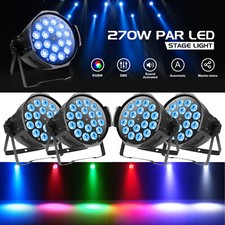 4X 270W PAR Lights RGBW 18LED Stage Lighting DJ Disco Party Club Show Light DMX picture