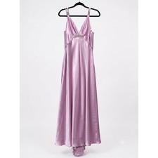 VTG Jessica McClintock Gunne Sax Dress MADE in USA Satin Purple Rhinestone 13/14 picture