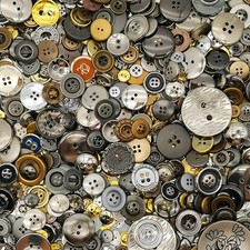 1600Pcs Gold and Silver Buttons for Crafts Bulk Assorted Sizes Metallic Button f picture