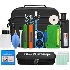 14 in 1 Fiber Optic Cleaning Kit, 400X Fiber Microscope FTTH Cleaner Set, SC ... picture