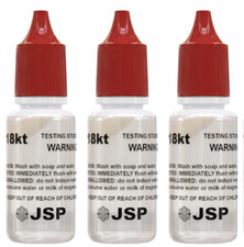 Set of 3 Gold Jewelry Testing 18K Test Acid Solutions Bottles Kit Oro Detect JSP picture