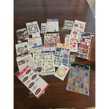 Multi-Brand Scrapbook Sticker Lot Mixed Themes Multicolor Craft Die Cuts picture