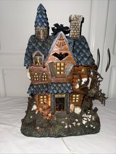 Animated Halloween Haunted House Sound Flickering Lights Large 17” Working picture