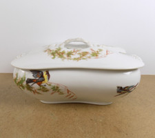 Haviland & Co. Limoges Porcelain Meadow Visitors Tureen Serving Bowl Birds picture