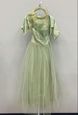Vnt 50s Fred Perlberg Green Tulle Party Dress Bolero Jacket Set 30w XS Small picture