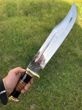 18" HAND FORGED Hunting Crocodile Dundee High Polish Survival Bowie Knife+Sheath picture