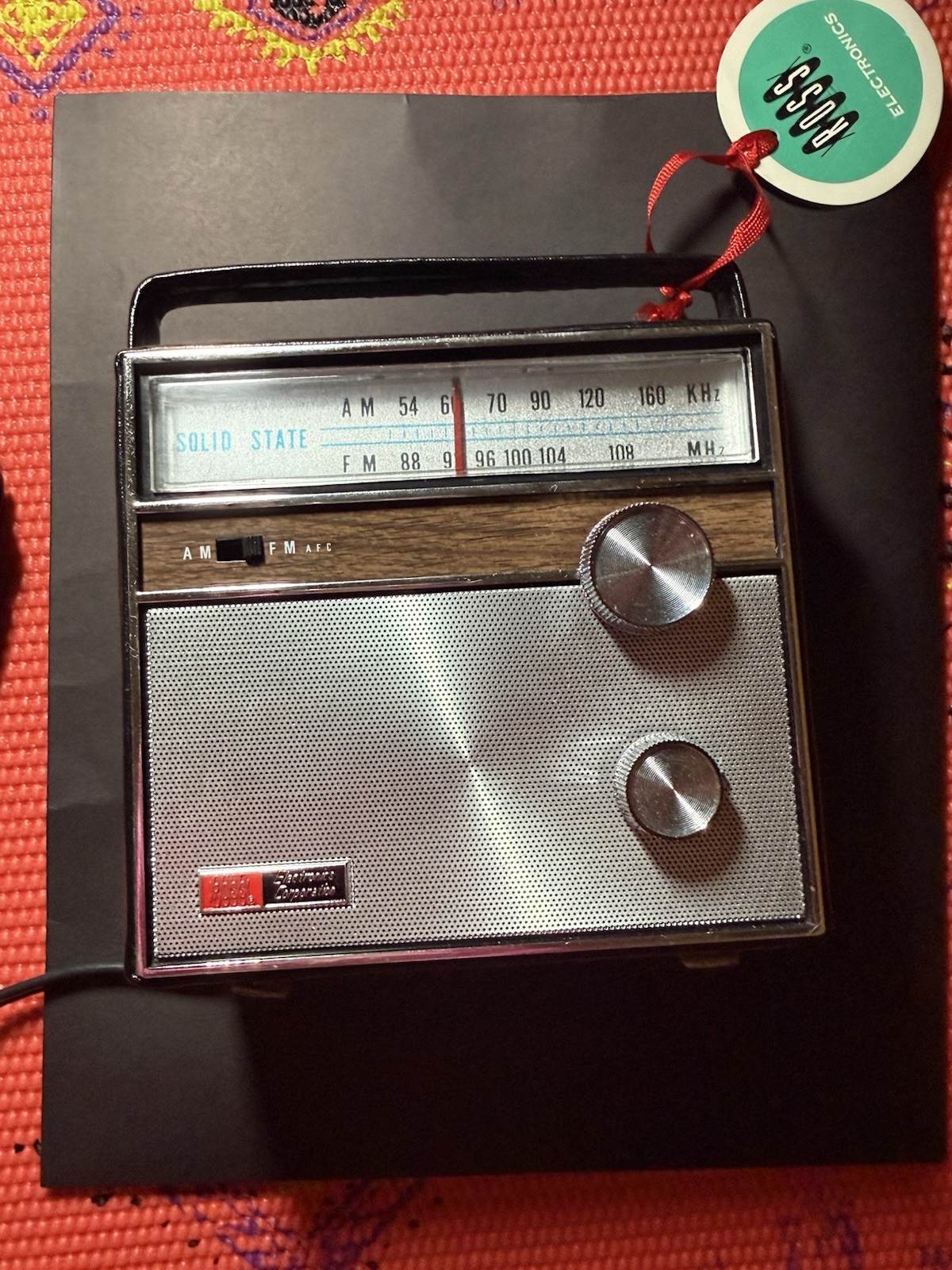 Vintage Ross Electronics RE-1200-N Solid State AM/FM Transistor Radioi Vintage Ross Electronics RE-1200-N Solid State AM/FM Transistor Radioi