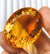 EGL Certified Natural 202 Ct Oval Cut Yellow Citrine Brazilian Loose Gemstone picture