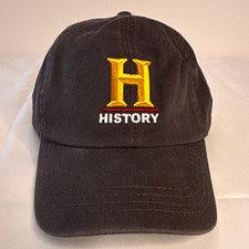 History Channel H Logo Black Adjustable Baseball Cap Hat picture