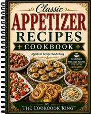 Cookbook Classic APPETIZER Recipes Cookbook  + Vacation Certificate w/ cook book picture