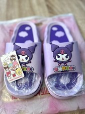 Sanrio Characters Sandals Kuromi Purple SLIDE official licensing NEW Hello Kitty picture