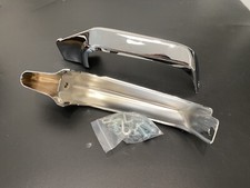 1964 Chevy Full Size Impala Biscayne Chrome Front Bumper Guards Pair w/ Hardware picture