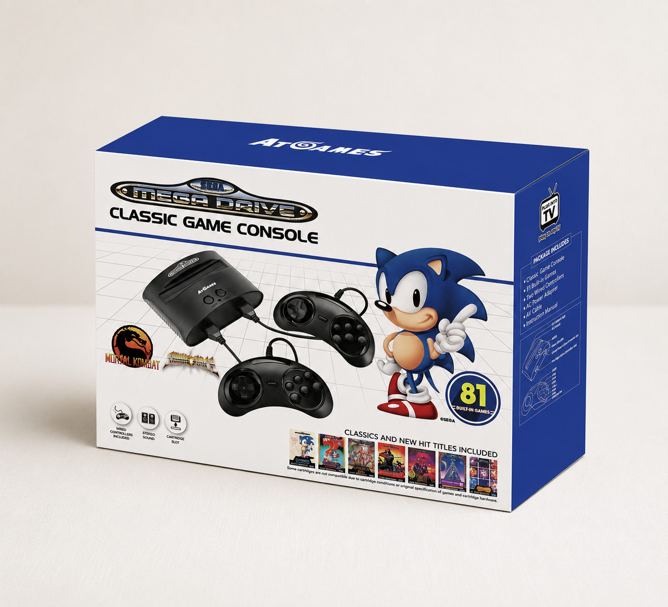 AtGames Sega Genesis Mega Drive with Classic Console Black 81 Games Built-in AtGames Sega Genesis Mega Drive with Classic Console Black 81 Games Built-in