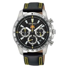 SEIKO Chronograph SSB073P2 FC Barcelona Football Barca Quartz Watch 6T63 Leather picture