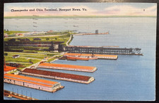 Vintage Postcard 1946 Chesapeake and Ohio Terminal, Newport News, Virginia picture
