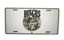 ZODIAC PISCES ASTROLOGY HOROSCOPE METAL CAR NOVELTY LICENSE PLATE AUTO TAG picture
