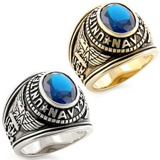 United States US NAVY Ring - USN Seals Military Rings - Surplus of Silver & Gold picture