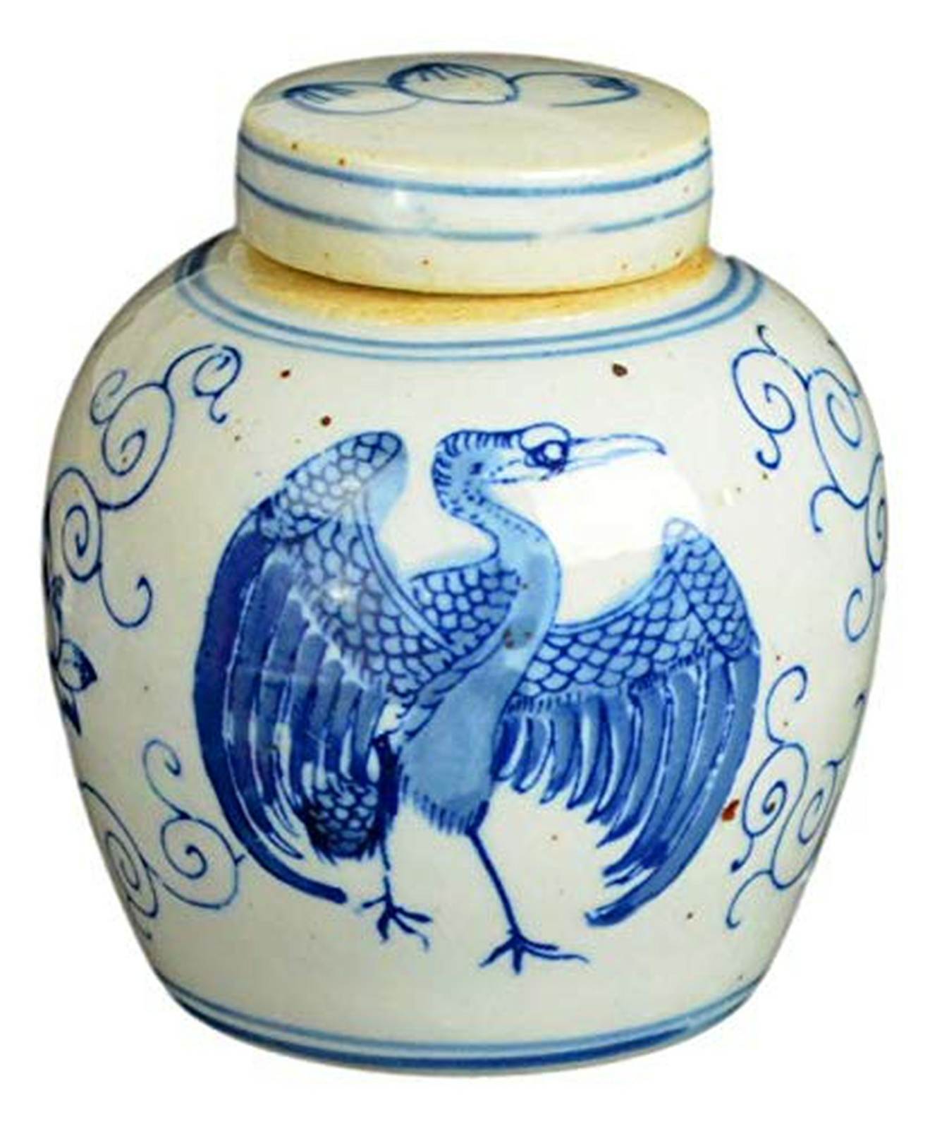 Festcool Antique Style Blue and White Porcelain Ceramic Covered Jar Vase, Chi... Festcool Antique Style Blue and White Porcelain Ceramic Covered Jar Vase, Chi...