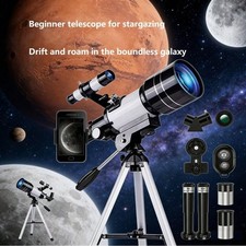 150X Astronomy Telescope 70mm Refractor With Tripod Moon Star Scope picture