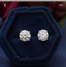 2.00 Ct Round Cut Certified VS1/F Lab Grown Diamond Stud Earrings 14k White Gold picture