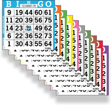 Bingo Books 100 Disposable Game Books 1 Face 10 Pages Each Seniors Recyclable picture
