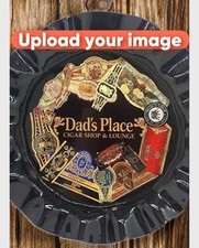 Personalized Cigar Ashtray Custom Photo & Unique Cigar Band Collage Unique Gift picture