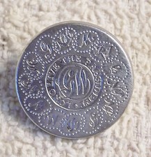 Stieff George Washington Inauguration Button 7/8" Pewter 13 Colonies picture