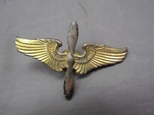 WOLRD WAR TWO UNIFORM  AIR FORCE WINGS PIN 2 7/8" ACROSS* picture
