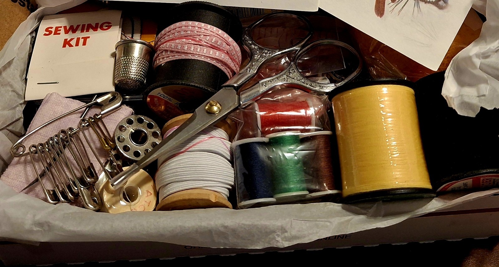 10 PIECE SEWING NOTIONS BASIC KIT VINTAGE &/or NEW ITEMS SEE DETAILS & PICS